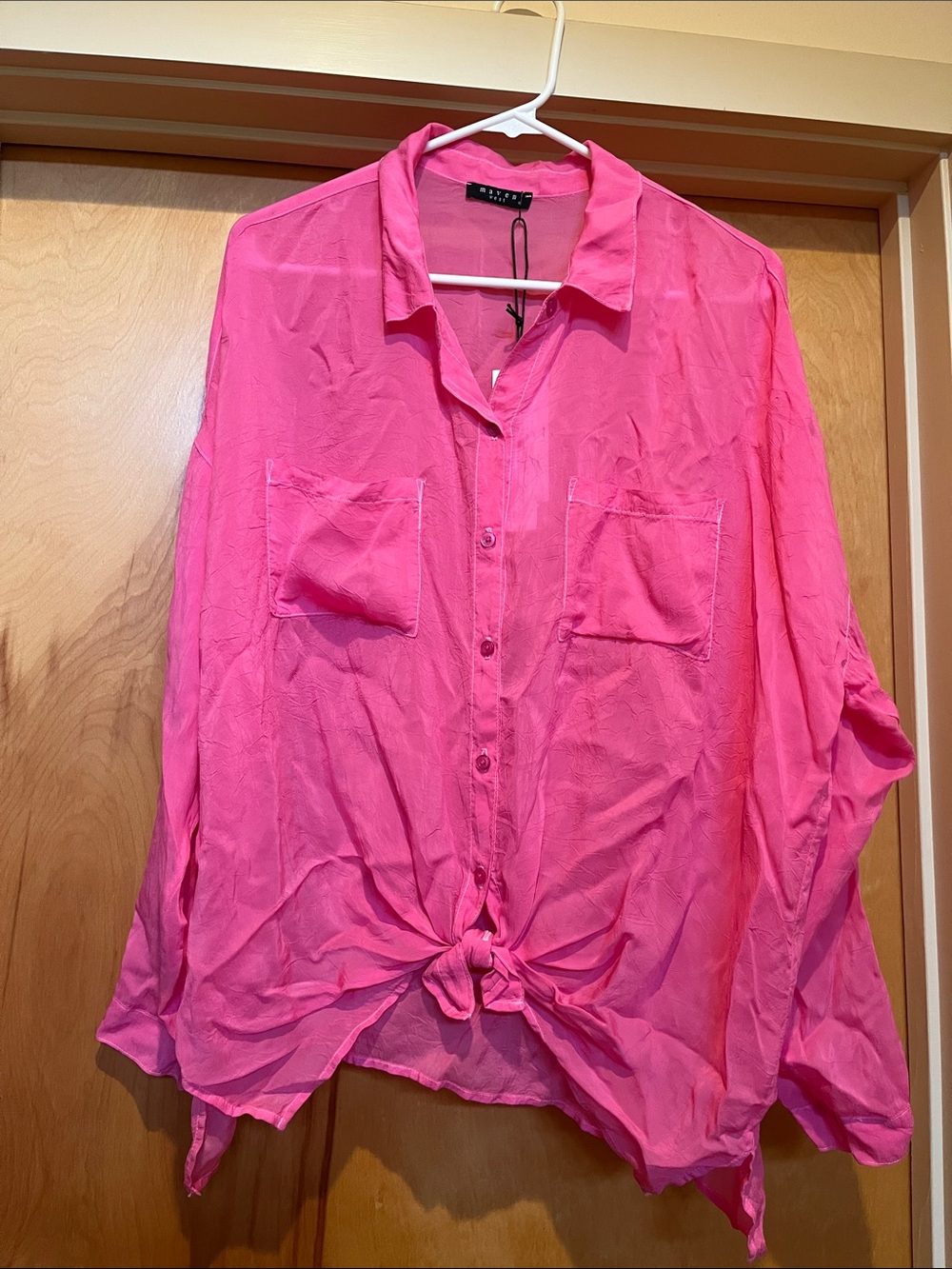 Maven West Rose  Pink cargo pocket top